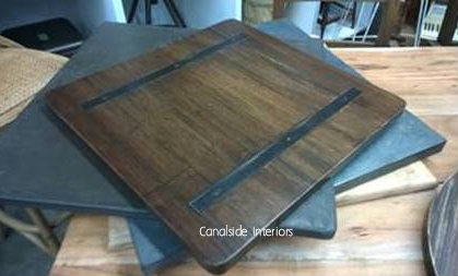 Cafe Table Tops Metal Insert Square