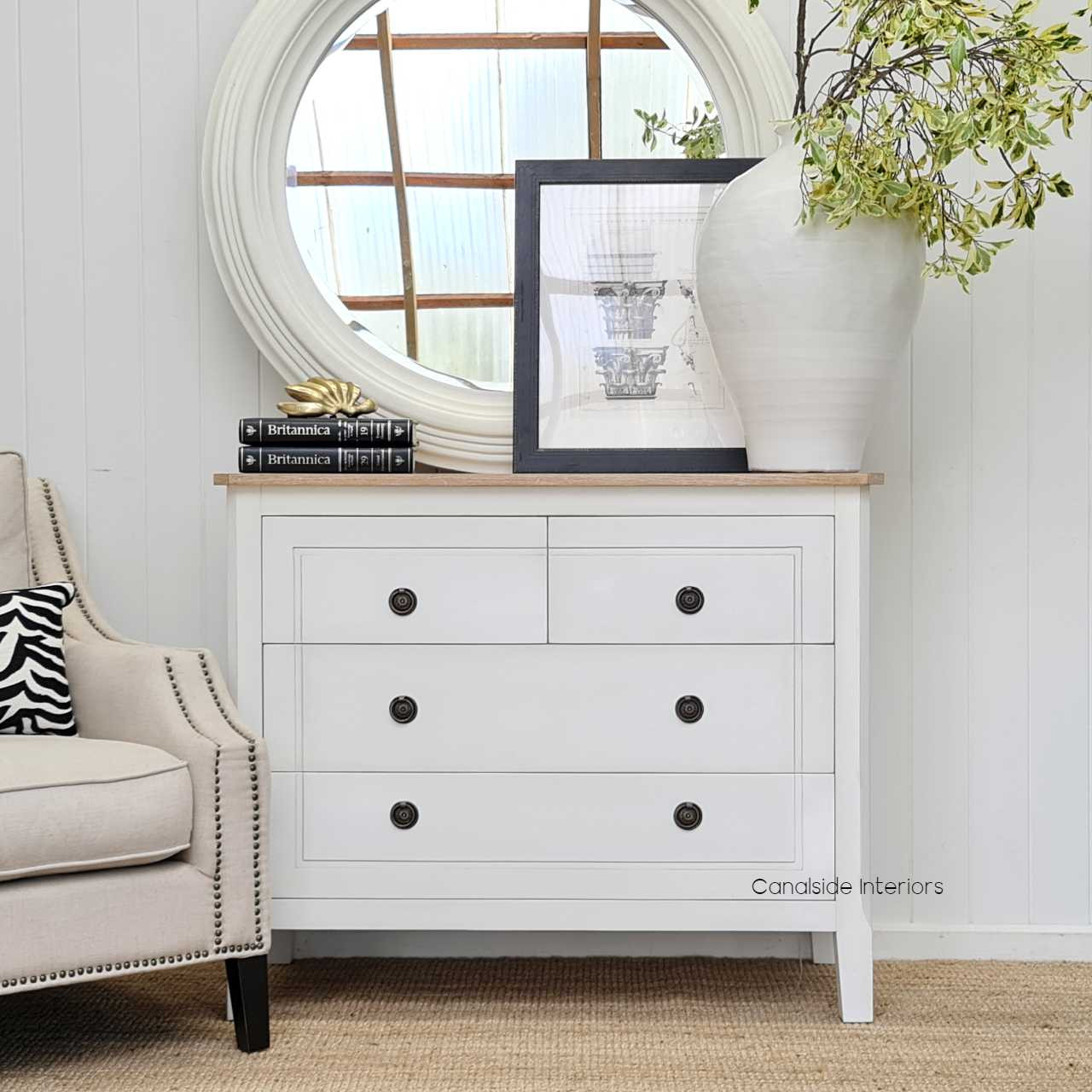Beckett Chest of Drawers Distressed White Limewash Top  BEDROOM, HAMPTONS Style, PLANTATION Style, BEDROOM Chests & Commodes, TABLES Sideboards & Buffets, STORAGE, STORAGE Sideboards & Buffets