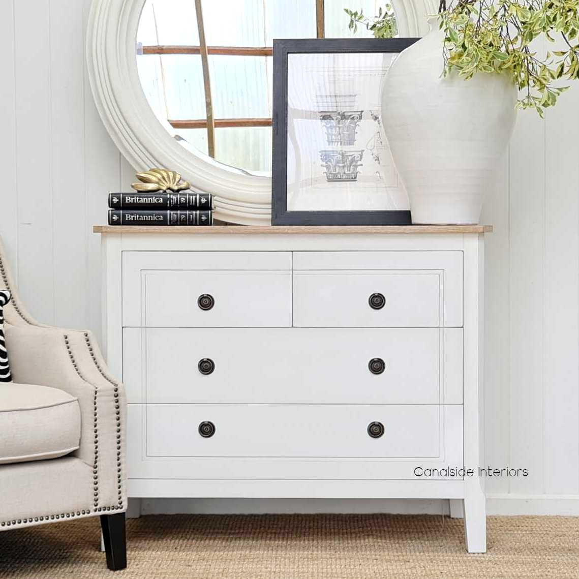 Beckett Chest of Drawers Distressed White Limewash Top  BEDROOM, HAMPTONS Style, PLANTATION Style, BEDROOM Chests & Commodes, TABLES Sideboards & Buffets, STORAGE, STORAGE Sideboards & Buffets