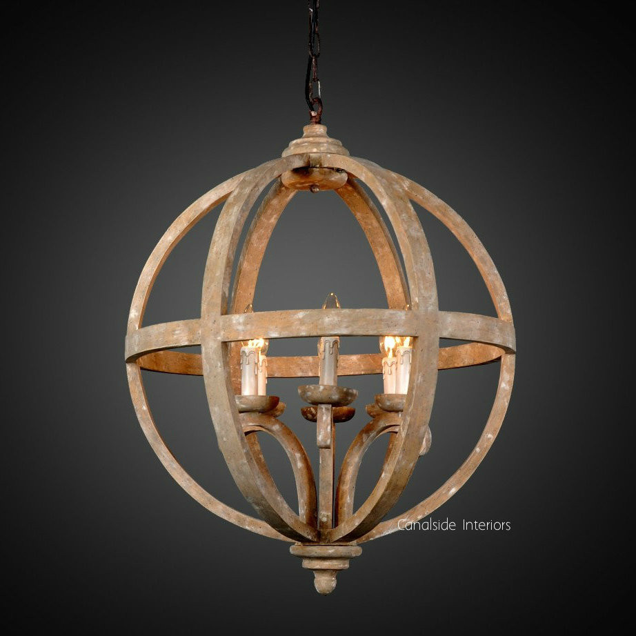French Farmhouse Orb Chandelier