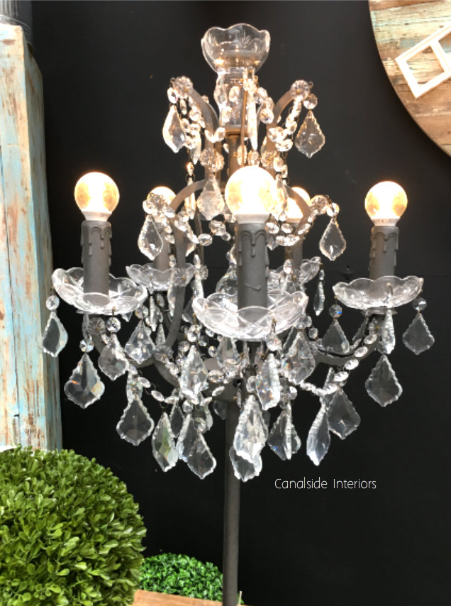 Florian Table Lamp Distr. Grey  LIGHTING, LIGHTING Lamps