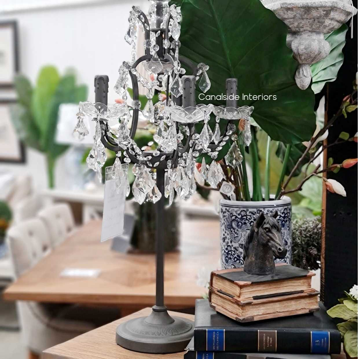 Florian Table Lamp Distr. Grey  LIGHTING, LIGHTING Lamps