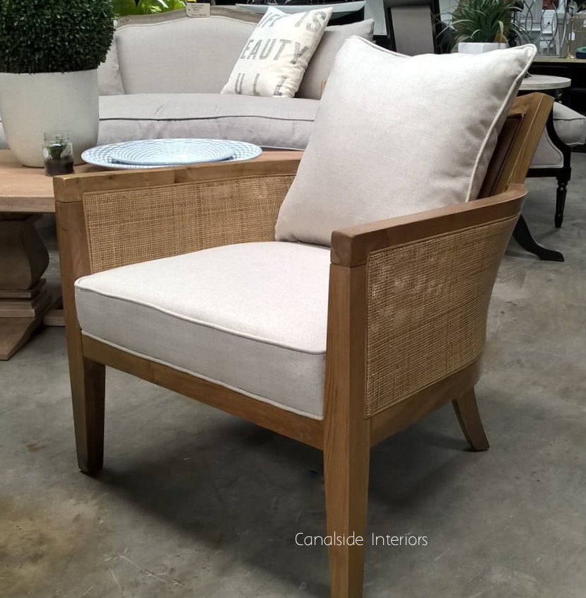 Colony Armchair Leather Rattan