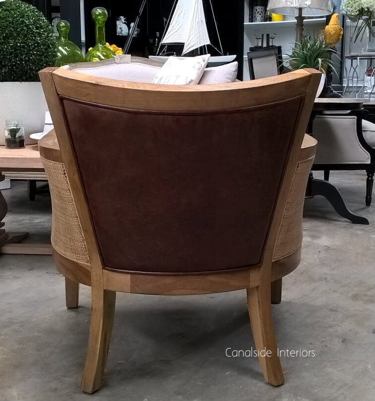 Colony Armchair Leather Rattan