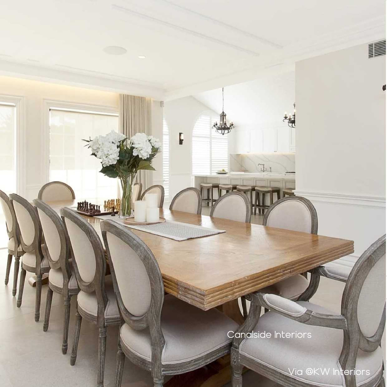 Artisan Parquetry Top Dining Table