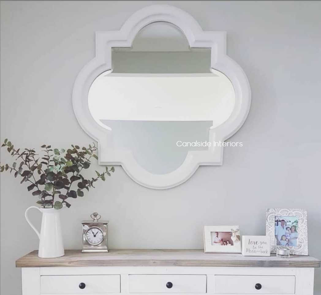 Cadence Mirror Distressed White 100cm MIRRORS