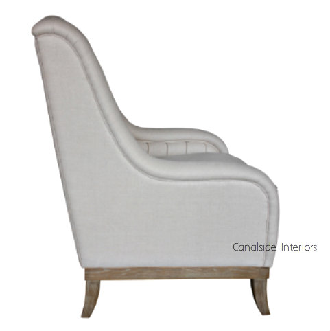 Zane Occasional Wingback Armchair with black legs