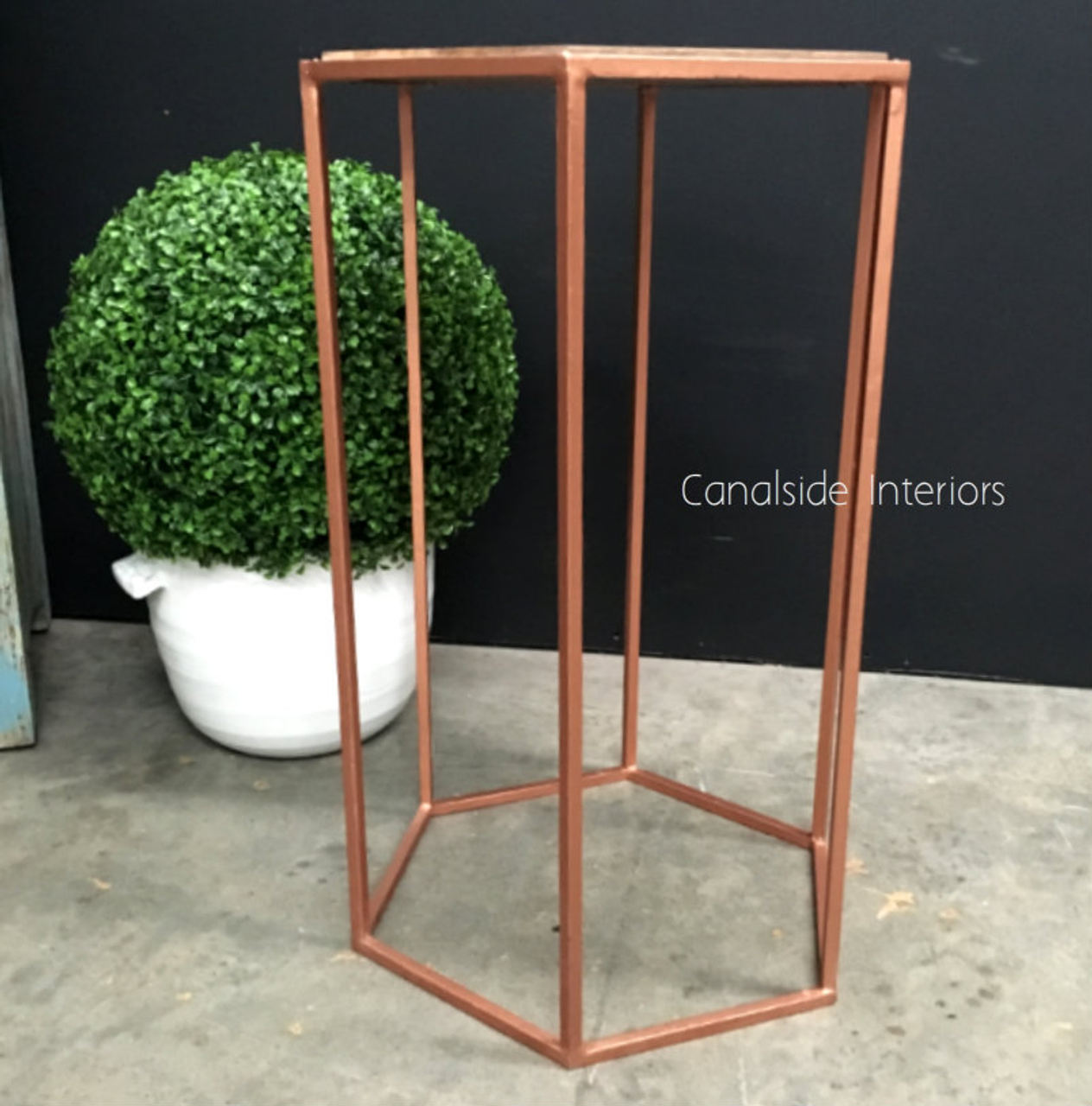 Polygon Lamp Table - Distressed Copper - CLEARANCE SALE