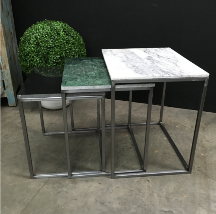 TriColour Marble Nest Side Tables