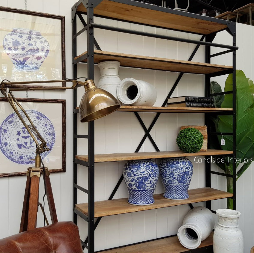 Shipyard 4 Drawer Industrial Shelving Unit  INDUSTRIAL RUSTIC Style, CAFE FURNITURE, LIVING Room, LIVING Cupboards & Bookcases, CAFE FURNITURE Storage, STORAGE, STORAGE Bookshelves & Cupboards