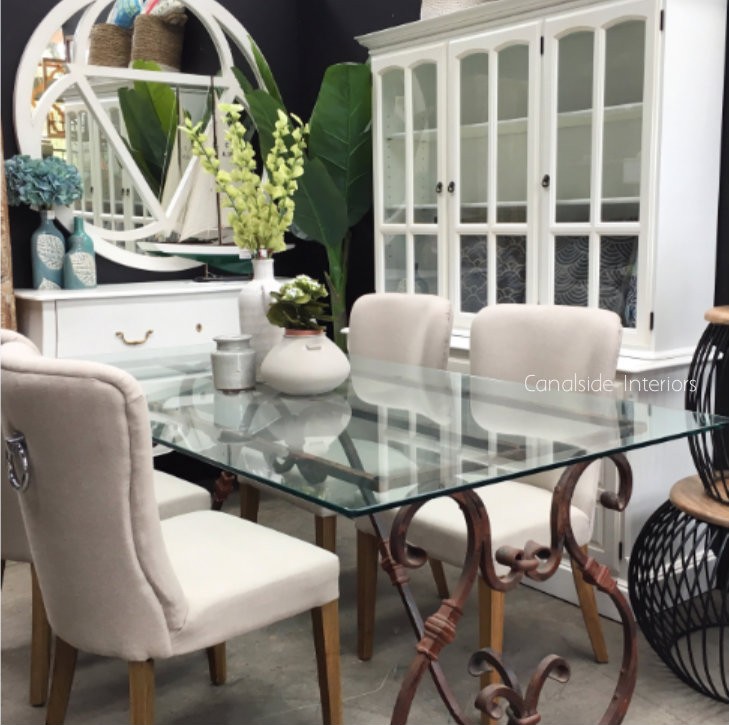 Jackson Vintage Style BuffetHutch Distressed White