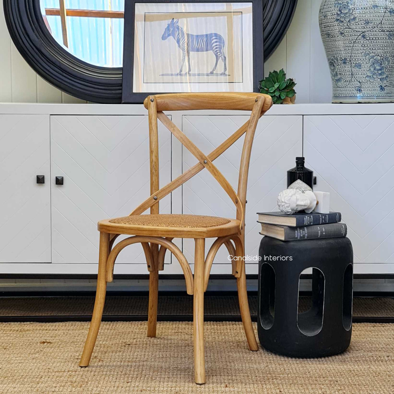 Experience coastal luxury with our Natural French Oak Chair, a classical piece for a sophisticated bedroom - Canalside Interiors