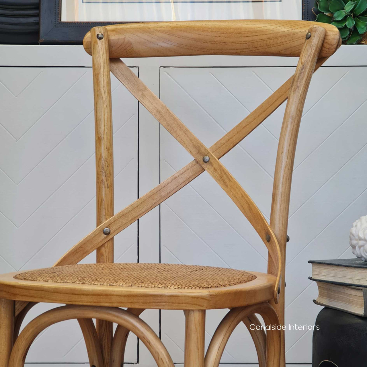 Indulge in the sophistication of the Natural French Oak Chair, a perfect cross back addition to any coastal home office