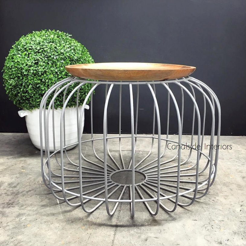 Carousel Coffee Side Table Grey INDUSTRIAL RUSTIC Style, CAFE FURNITURE, TABLES, TABLES Coffee Tables, TABLES Side Tables, LIVING Room, LIVING Coffee & Side Tables, CAFE FURNITURE Table Tops & Tables