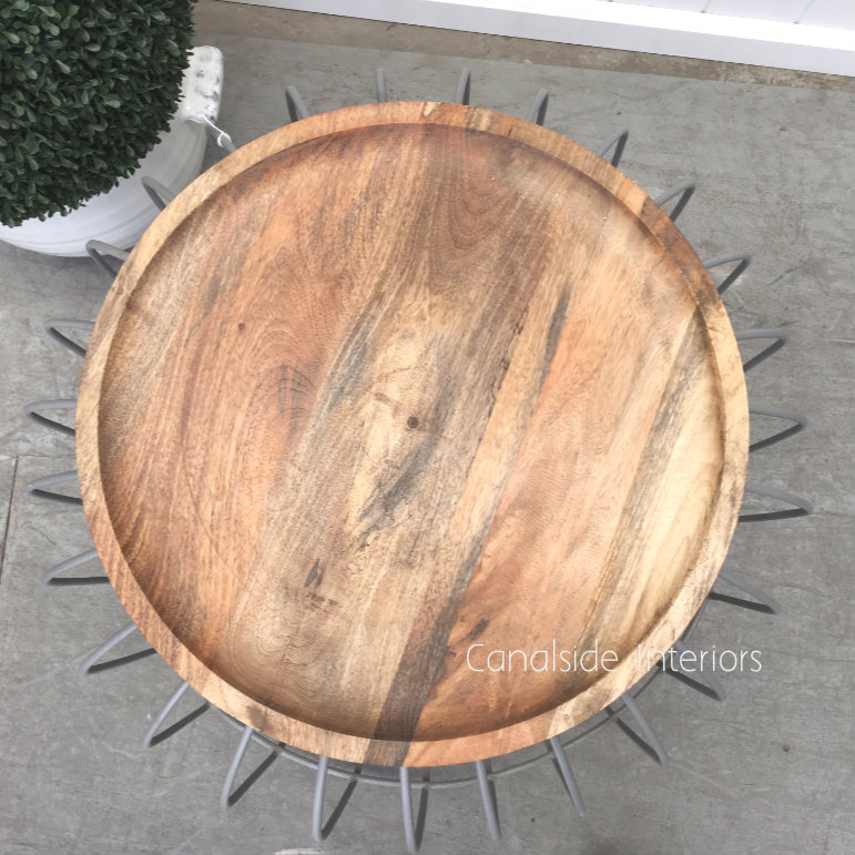 Carousel Coffee Side Table Grey INDUSTRIAL RUSTIC Style, CAFE FURNITURE, TABLES, TABLES Coffee Tables, TABLES Side Tables, LIVING Room, LIVING Coffee & Side Tables, CAFE FURNITURE Table Tops & Tables