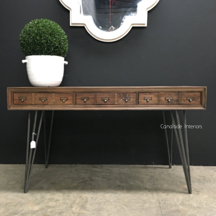 Apothecary Desk  INDUSTRIAL RUSTIC Style, TABLES, STORAGE Consoles & Desks, PLANTATION STYLE