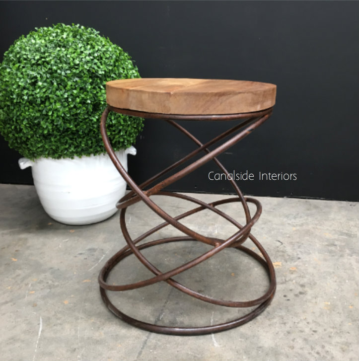 Lord of the Rings Industrial Stool  INDUSTRIAL RUSTIC Style, CHAIRS, CAFE FURNITURE, CHAIRS Stools, TABLES Side Tables, CAFE FURNITURE Stools & Chairs