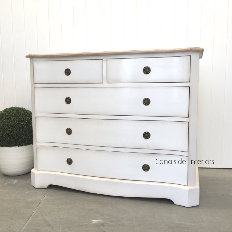 Mignon Chest Distressed White with Limewash Top