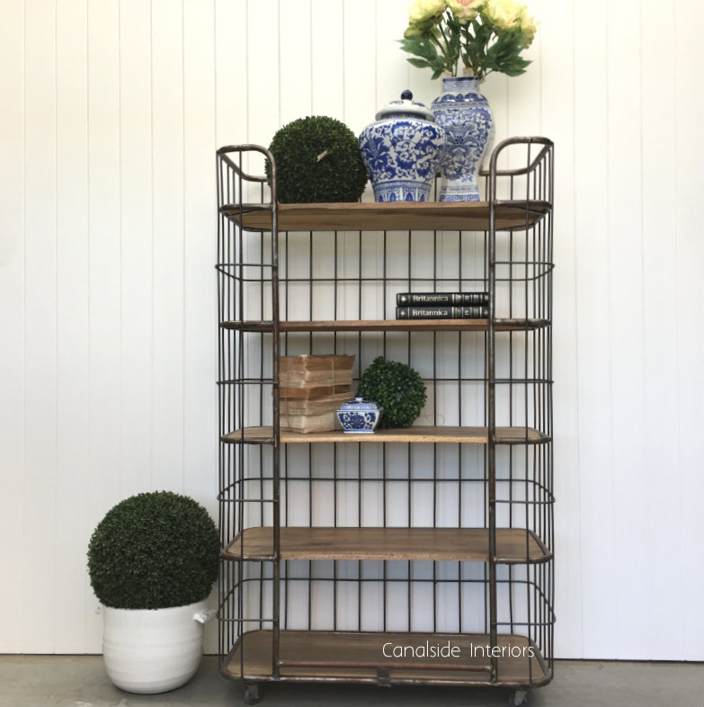 Caged Baker's Rack Rust