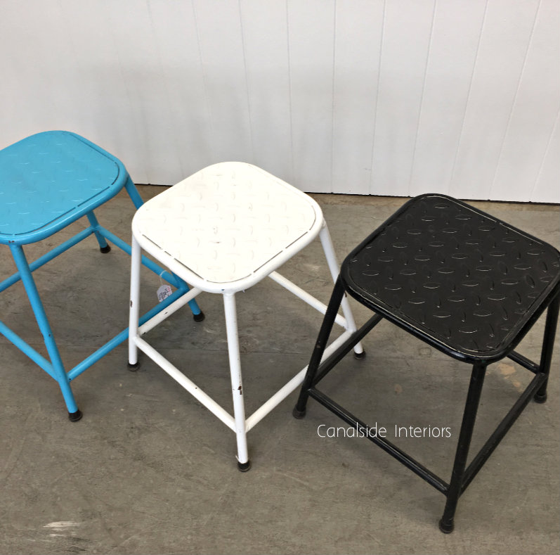 Z Checker Plate Stool Aqua CAFE FURNITURE, CHAIRS Stools, CAFE FURNITURE Stools & Chairs