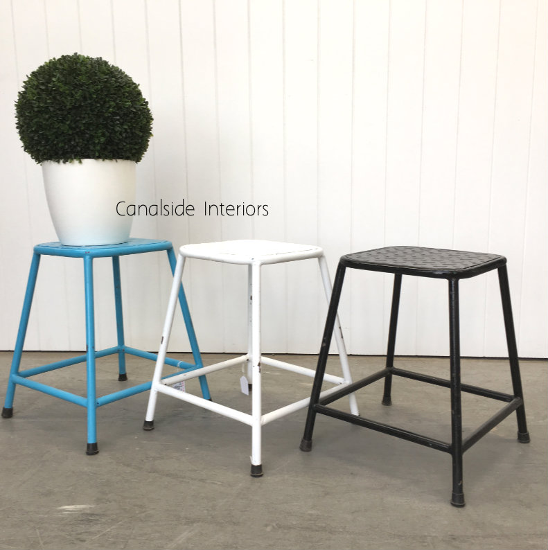 Z Checker Plate Stool Aqua CAFE FURNITURE, CHAIRS Stools, CAFE FURNITURE Stools & Chairs