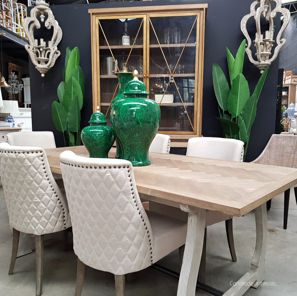 Harper Herringbone Dining Table