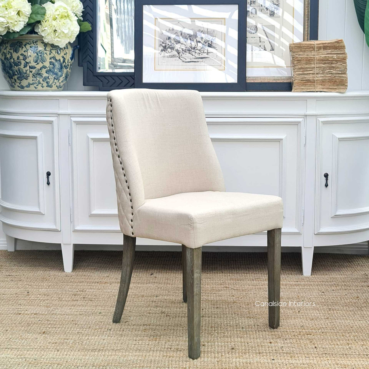 Bingley Dining Chair with Quilting Weathered Oak  INDUSTRIAL RUSTIC Style, CHAIRS, HAMPTONS Style, PLANTATION Style, CHAIRS Dining