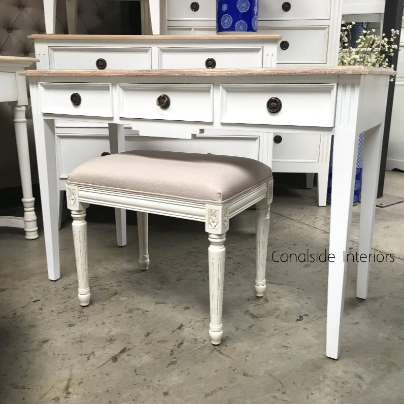 Peninsula Desk II Console Distressed white with limewash top  FRENCH  FURNITURE, TABLES, HAMPTONS Style, PLANTATION Style, STORAGE Consoles & Desks, BEDROOM Bedsides, TABLES Sideboards & Buffets, STORAGE