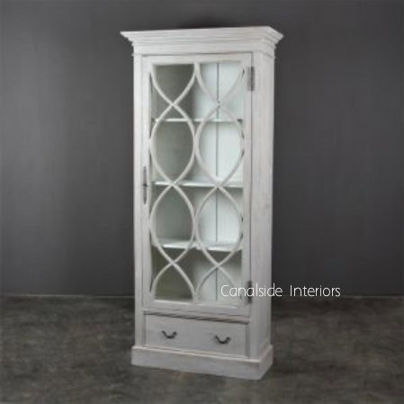 Farrow Display Unit Distressed Off White  FRENCH  FURNITURE, HAMPTONS Style, PLANTATION Style, LIVING Room, LIVING Cupboards & Bookcases, STORAGE, STORAGE Bookshelves & Cupboards