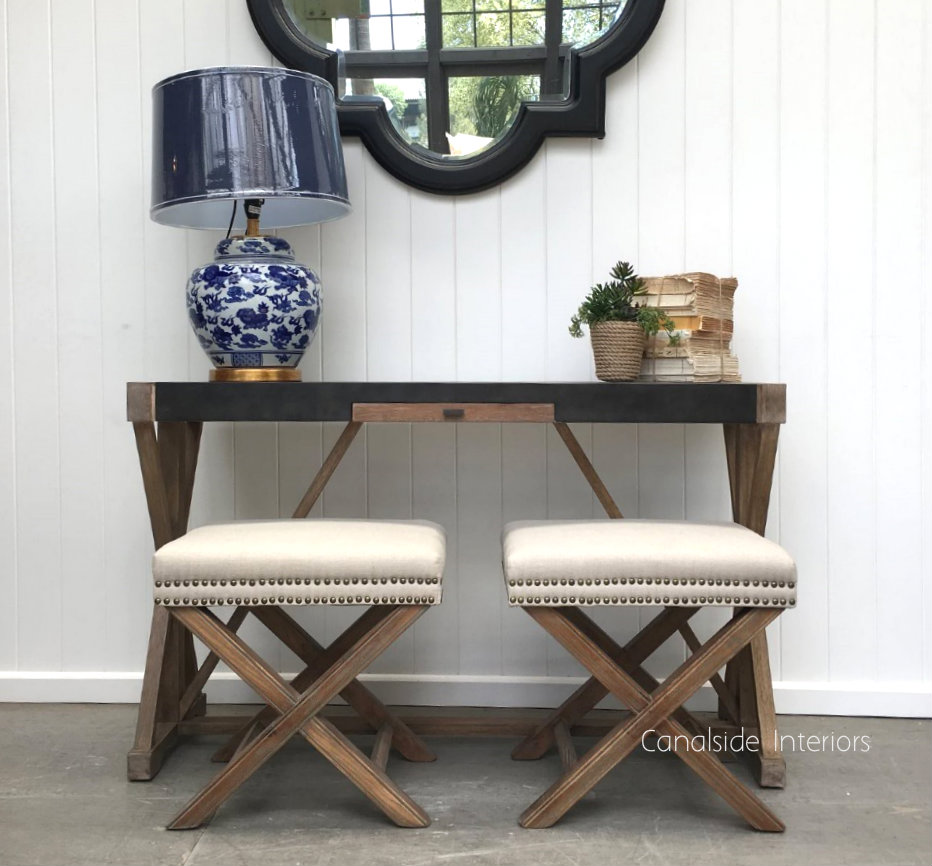 Loxley Desk Console  INDUSTRIAL RUSTIC Style, TABLES, HAMPTONS Style, PLANTATION Style, STORAGE Consoles & Desks, TABLES Sideboards & Buffets, STORAGE