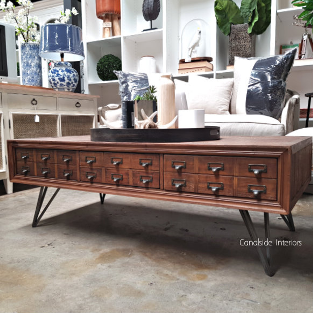 Apothecary Coffee Table  INDUSTRIAL RUSTIC Style, TABLES, TABLES Coffee Tables, LIVING Room, LIVING Coffee & Side Tables