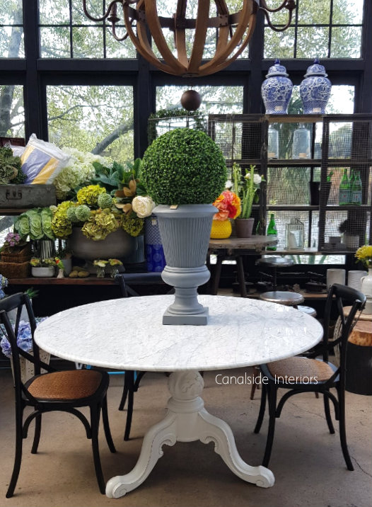 Amelie Carrara Marble Round Dining Table  TABLES, TABLES Dining Tables