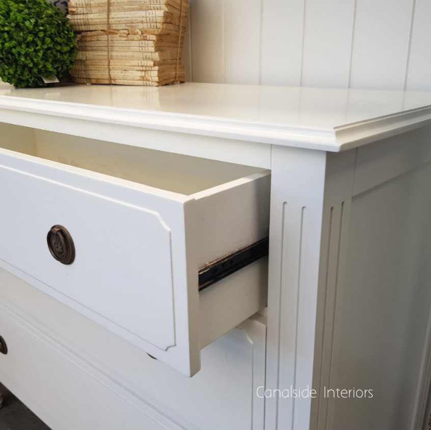 Mansfield Chest White FRENCH  FURNITURE, BEDROOM, BEDROOM Chests & Commodes