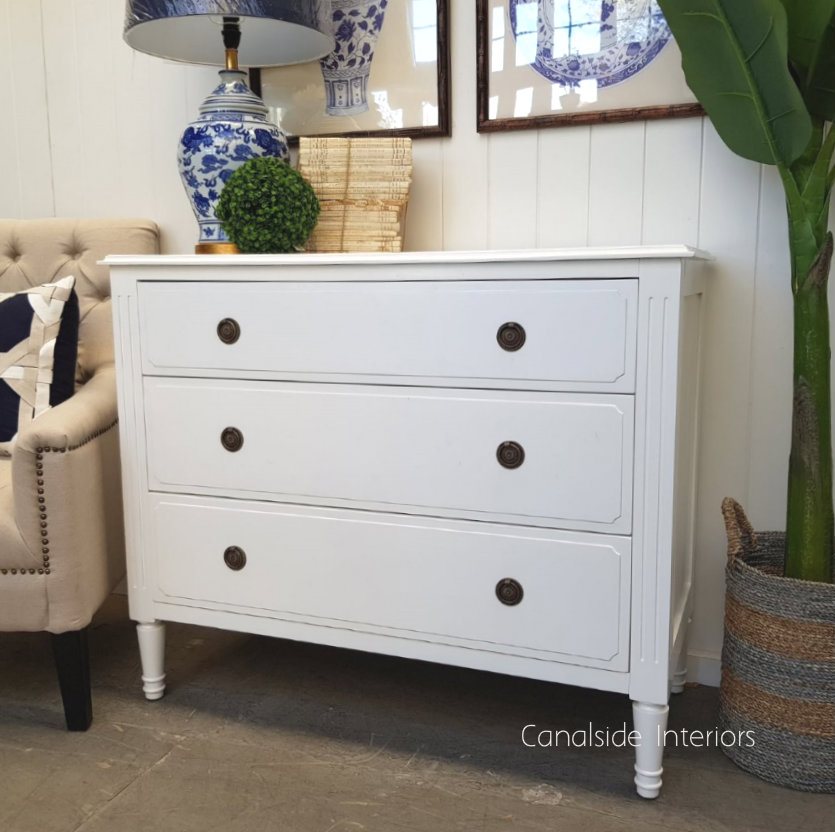 Mansfield Chest White FRENCH  FURNITURE, BEDROOM, BEDROOM Chests & Commodes