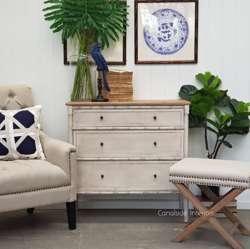 Palmer Plantation Chest Stone with Weathered Oak Top  BEDROOM, BEDROOM Chests & Commodes, TABLES Sideboards & Buffets, STORAGE, STORAGE Sideboards & Buffets, PLANTATION STYLE