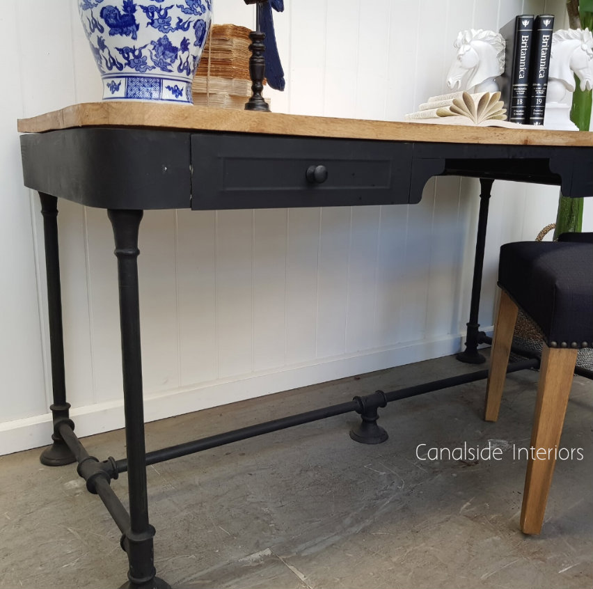 Commissioner II Industrial Desk  INDUSTRIAL RUSTIC Style, STORAGE Consoles & Desks