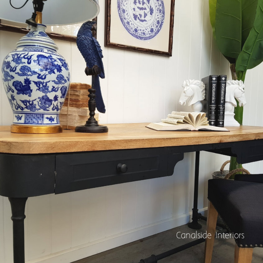 Commissioner II Industrial Desk  INDUSTRIAL RUSTIC Style, STORAGE Consoles & Desks