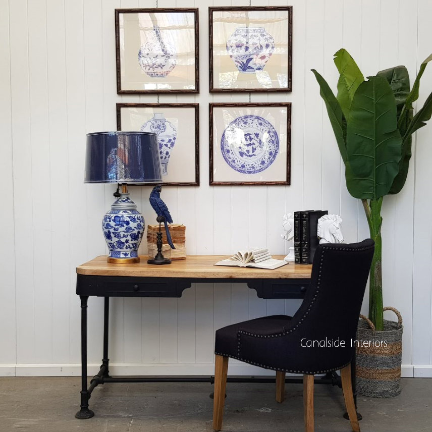 Commissioner II Industrial Desk  INDUSTRIAL RUSTIC Style, STORAGE Consoles & Desks