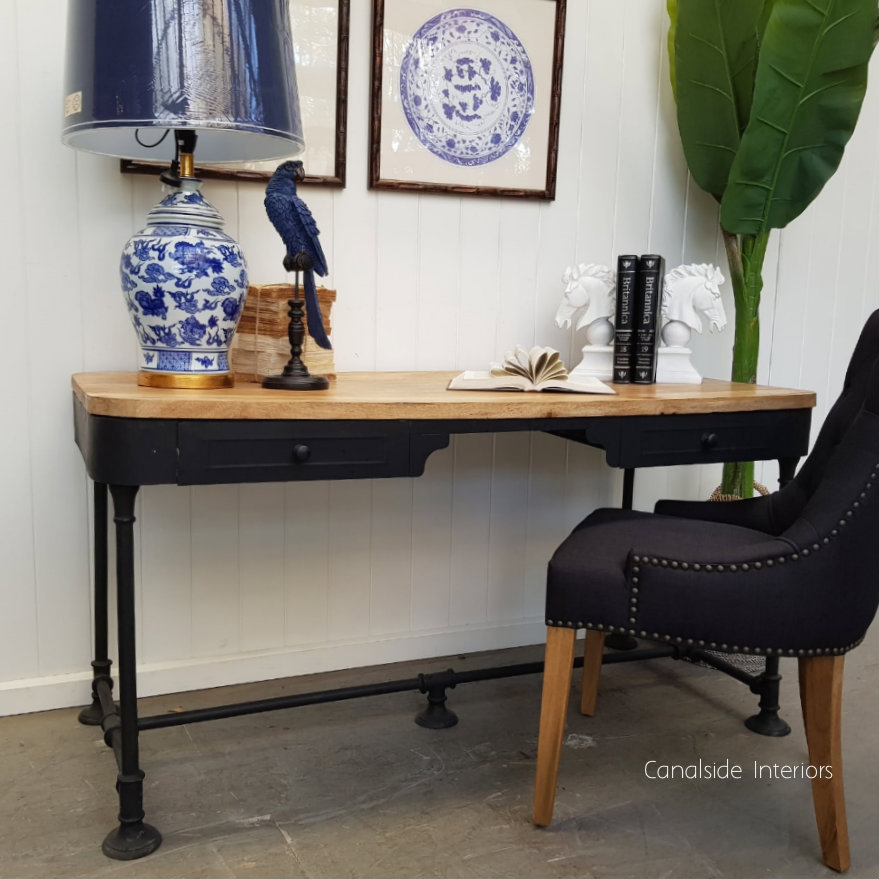 Commissioner II Industrial Desk  INDUSTRIAL RUSTIC Style, STORAGE Consoles & Desks