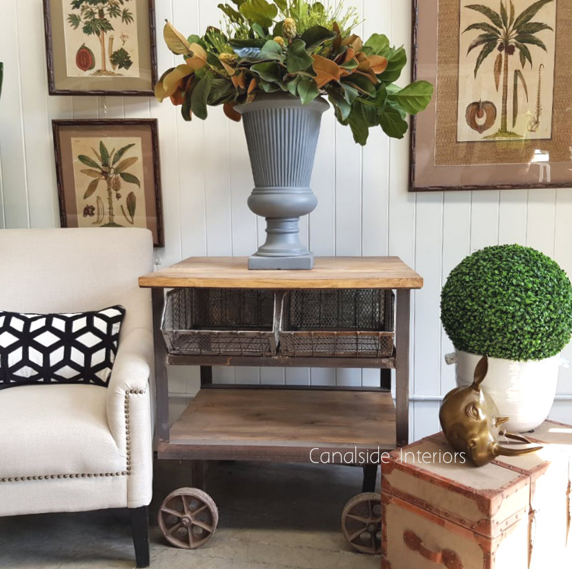 Tutti Booty Industrial Island Workbench Cart  INDUSTRIAL RUSTIC Style, CAFE FURNITURE, TABLES, TABLES Dining Tables, STORAGE Consoles & Desks, CAFE FURNITURE Table Tops & Tables, CAFE FURNITURE Storage, STORAGE