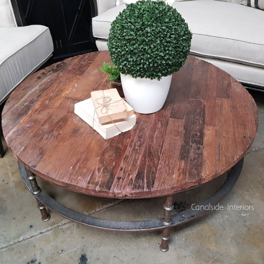 Hayden Street Round Coffee Table  INDUSTRIAL RUSTIC Style, TABLES, HAMPTONS Style, PLANTATION Style, TABLES Coffee Tables, LIVING Room, LIVING Coffee & Side Tables, PLANTATION STYLE
