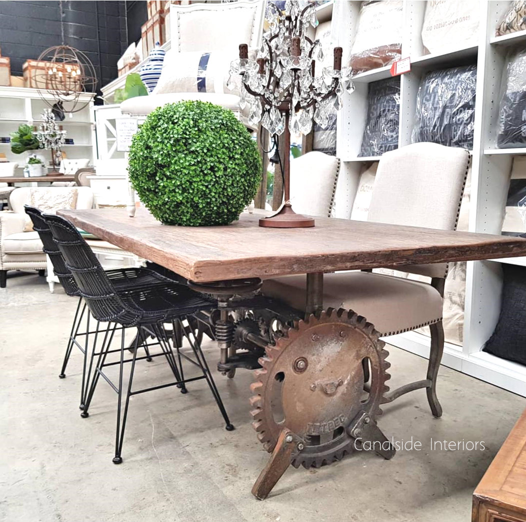 Cog Adjustable Dining to Bar Table