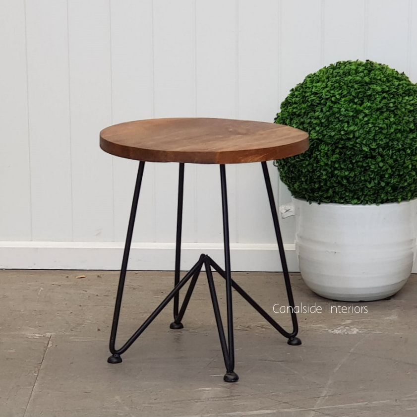 Camilla Low Stool Side Table Distressed Black  INDUSTRIAL RUSTIC Style, CHAIRS, CAFE FURNITURE, TABLES, CHAIRS Stools, TABLES Side Tables, LIVING Coffee & Side Tables, CAFE FURNITURE Stools & Chairs, PLANTATION STYLE