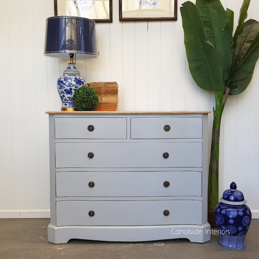 Mignon Chest Distressed Grey with Limewash Top