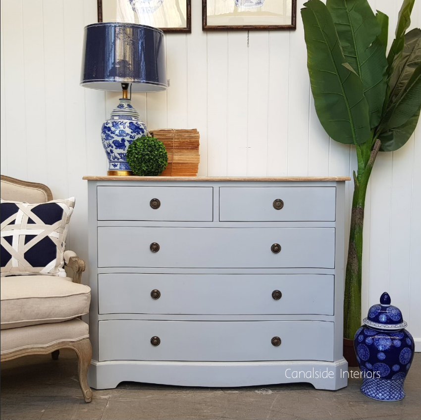 Mignon Chest Distressed Grey with Limewash Top