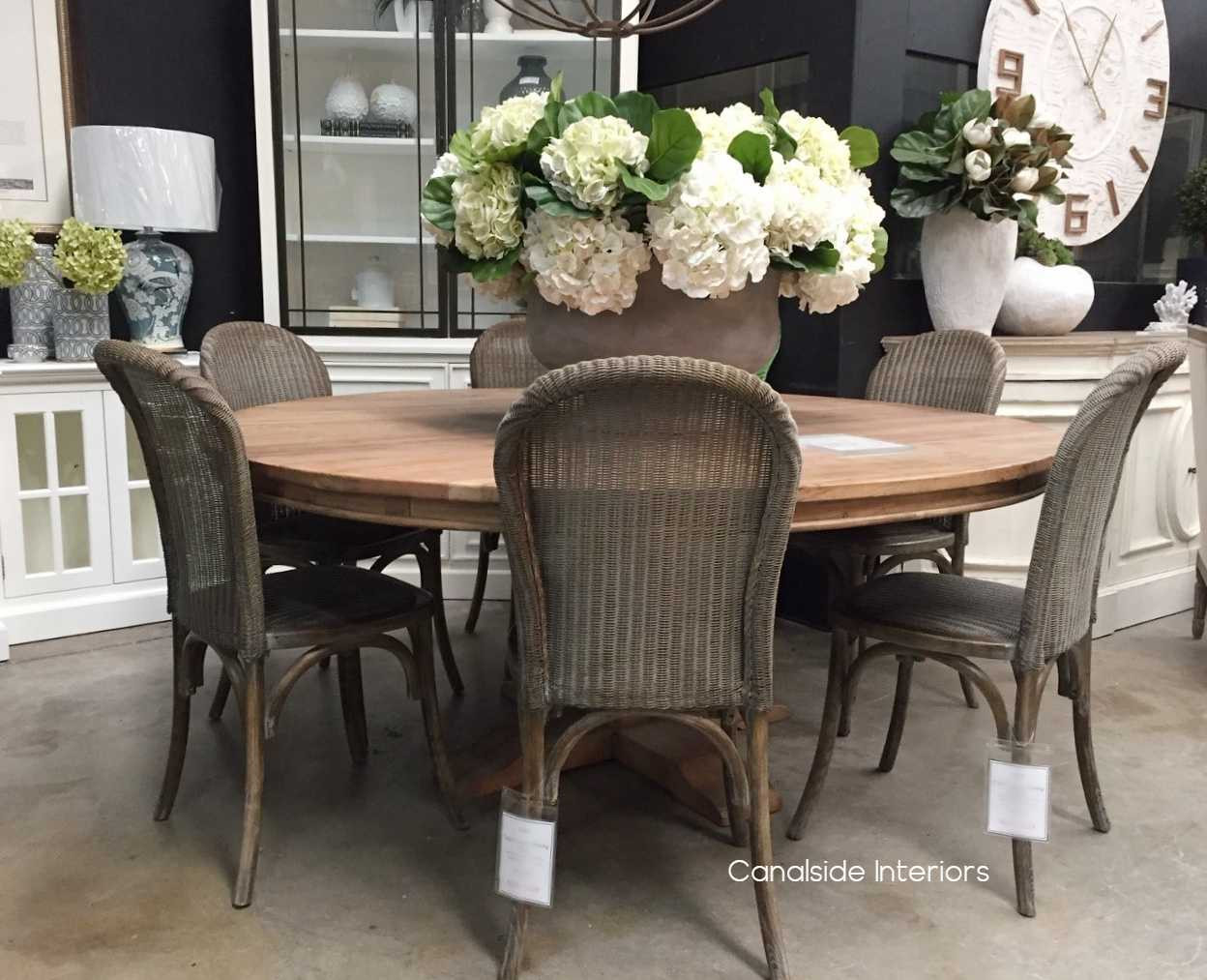 The table set in a Hamptons-style dining room, demonstrating its versatility and harmonious fit within various decor themes