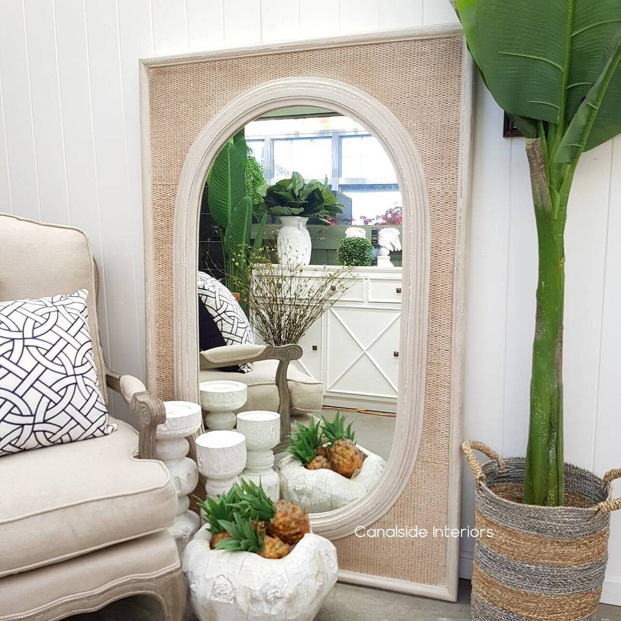 Brielle Ovalis Rattan Mirror HAMPTONS Style, PLANTATION Style, MIRRORS, PLANTATION STYLE