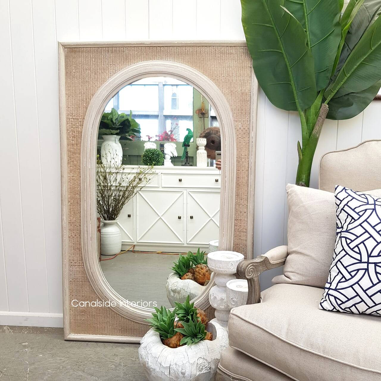 Brielle Ovalis Rattan Mirror HAMPTONS Style, PLANTATION Style, MIRRORS, PLANTATION STYLE