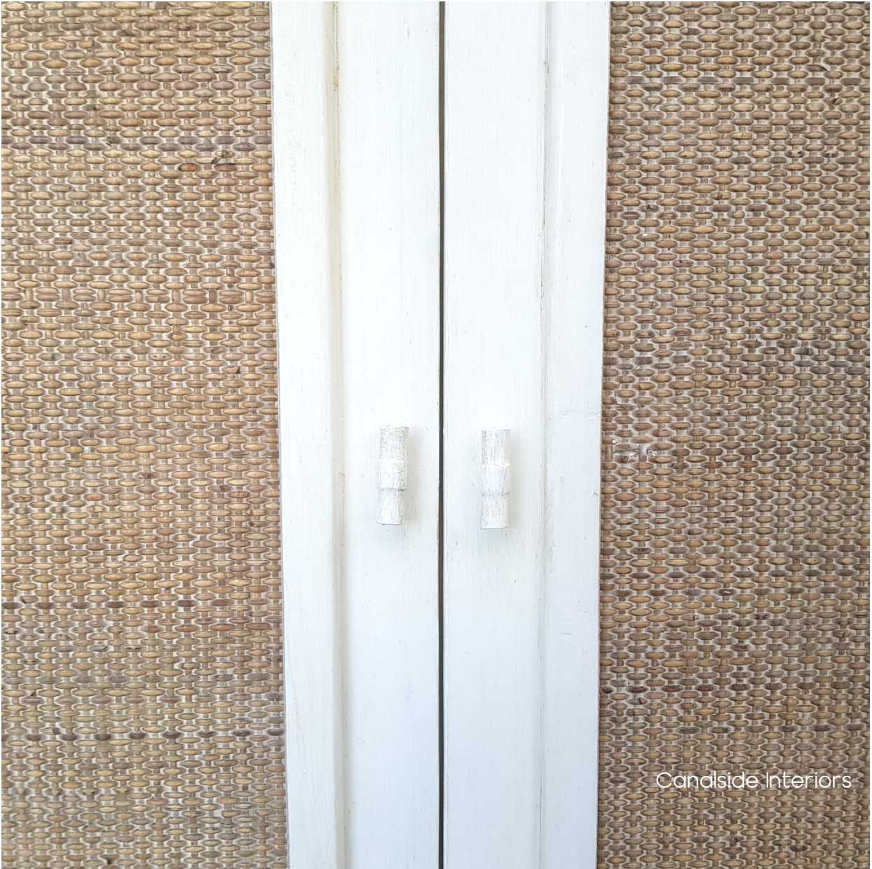 Tweed Hill Rattan Wardrobe Distressed White  BEDROOM, BEDROOM Wardrobes & Armoires, STORAGE, STORAGE Bookshelves & Cupboards, PLANTATION STYLE