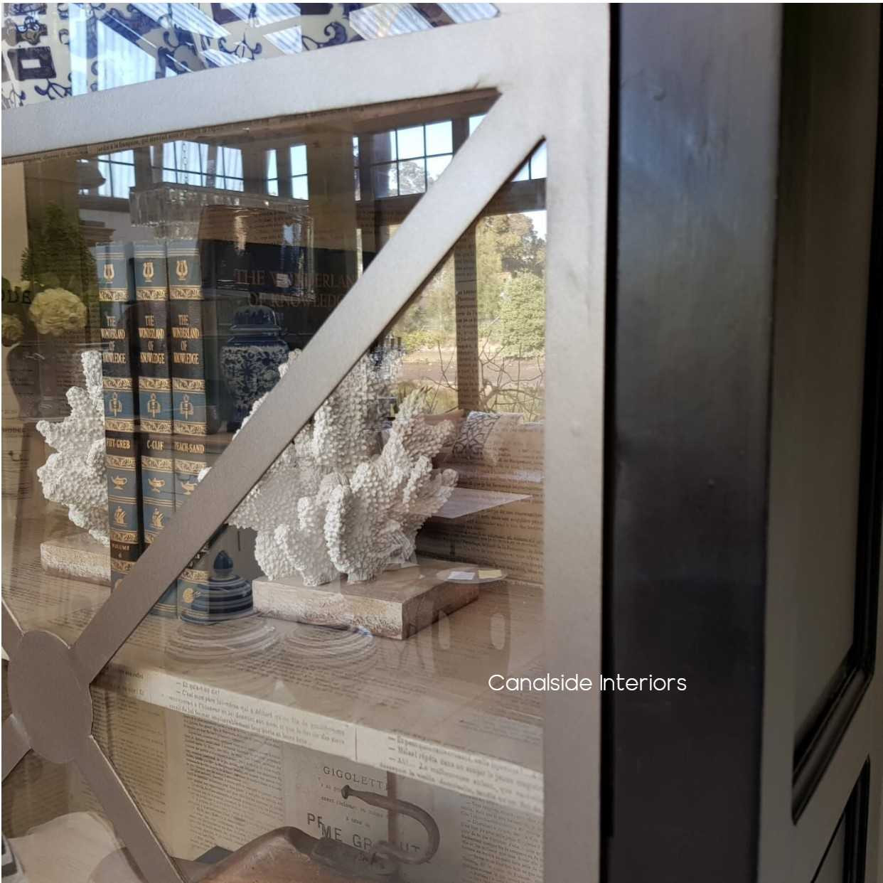 Pavilion Single Door Display Unit Distressed Charcoal  HAMPTONS Style, PLANTATION Style, LIVING Room, LIVING Cupboards & Bookcases, STORAGE, STORAGE Bookshelves & Cupboards